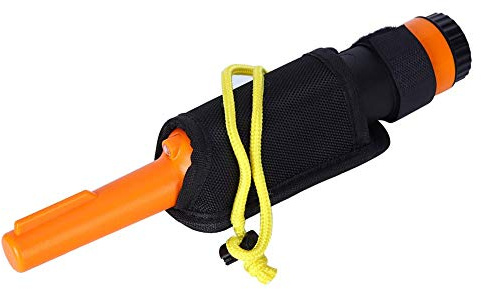 Detector de Metales Profesional, Detector de Metales, Detector de Metales Impermeable Portátil HS-10, Detector de Tesoro Portátil con Pantalla LCD(Naranja)