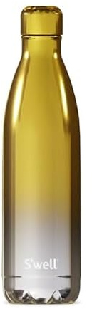S'well Stainless Steel Water Bottle, 25oz, Yellow Gold Ombre, Triple Layered Vacuum Insulated Containers Keeps Drinks Cold for 48 Hours and Hot for 24, BPA Free, Perfect for On the Go