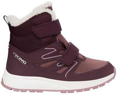 Viking Unisex Kinder Equip Defence Warm Wp 2v Snow Boot, Grape Antique Rose, 32 EU