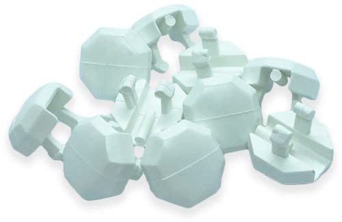 Lot de 10 bouchons ronds octogonaux pour écoulement d'eau blanche