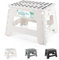 HEIMWOHL Durable Folding Step Stool, White Foldable Stool, 9 Inch for Kids & Adults, Supports Up to 150kg, Lightweight & Easy to Store, Fold Up Stool with Anti-Slip Design, Ideal for Shower Room Use