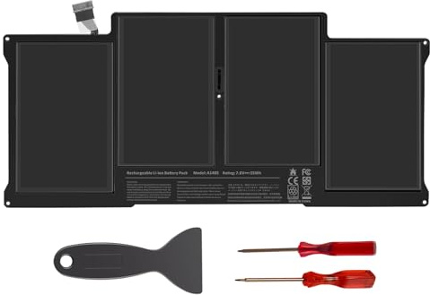 ASUNCELL A1405 A1466 Batterie pour ordinateur portable MacBookAir 13 A1369 – (fin 2010 mi-2011), Apple MacBookAir 13 A1466 – (mi-2012, mi-2013, début 2014, début 2015), 7,6 V/55 Wh