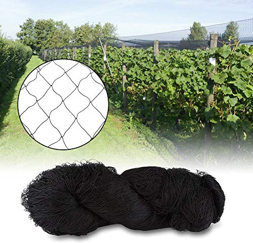 Estink Filet de Protection Anti-Oiseaux, Noir, 7,6 x 15,2 m, Maille 5 x 5 cm, pour Jardins, Étangs, Protection des Récoltes et Fruits