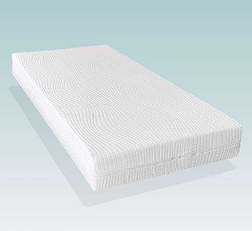 DinaDuo Kaltschaum Matratze Kern 20 cm mit Bezug - Standard EC, eine Seite H2 (mittelfest) eine Seite H3 (fest) Größe: 70 x 200 cm Direkt vom Hersteller