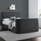 Rigby TV Bed Frame with Ottoman Storage & 2.1 Bluetooth Speaker System (Slate Grey, King (U.K. Standard))