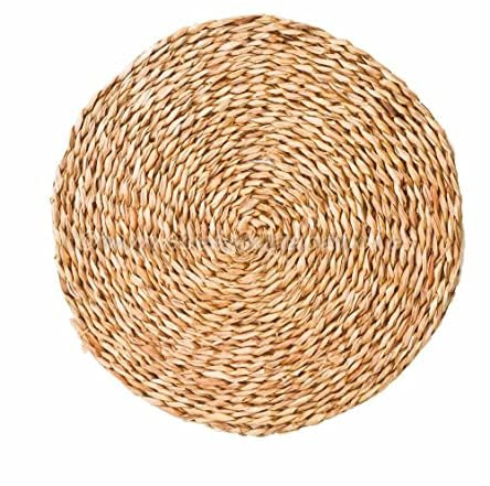Pack 6 Salvamanteles Individuales | Manteles Individuales Redondos de Enea Fibras Naturales (30 cm)