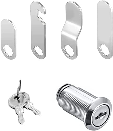 PLABBDPL Serrure de Sécurité pour Boîte aux Lettres, 16mm Serrure de Boîte aux Lettres avec 4 Plaques de Serrure et 2 Clés, Errure de Meubles pour Casier, Boîte à Outils, Classeur