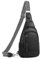 CLUCI Crossbody Bag Bauchtasche, umhängetasche Damen Herren, PU Leder Brusttasche, Klein Schultertasche für Reisen,Schwarz
