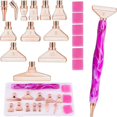 20 Stück 5D Diamond Painting Zubehör Stift Set, Diamant Malerei Stift Kits Diamond Painting Pen 5D Diamond Painting Zubehör Stift und Werkzeuge für DIY Malerei Nail Art Handwerk Zeichnung Drafting