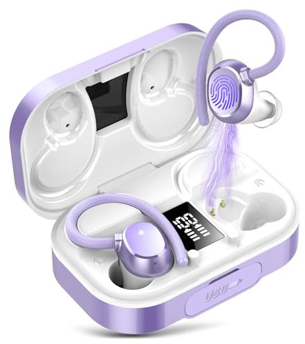 Wireless Earbuds, Bluetooth 5.3 Headphones with Powerbank, Noise Canceling Mic, Bluetooth Earphones 120Hrs Playtime, Wireless Headphones LED Display, IPX7, Sport Headsets in Ear EarHooks for Running