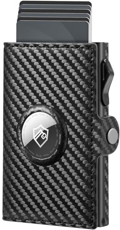 YESIIW Airtag Wallet mit Extra Große Kapazität Airtag Geldbeutel mit 7 Kartenschächte, Pop-up Airtag Portmonee Herren für 12 Karten, Geldbörse Herren Airtag mit RFID Schutz Smart Wallets for Men