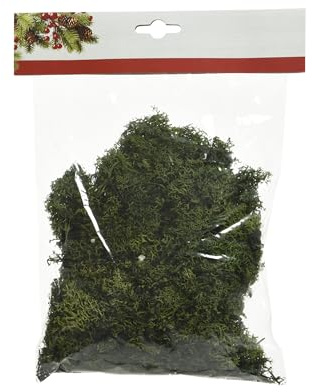 Musgo natural para manualidades y decoración, 50 g, color verde