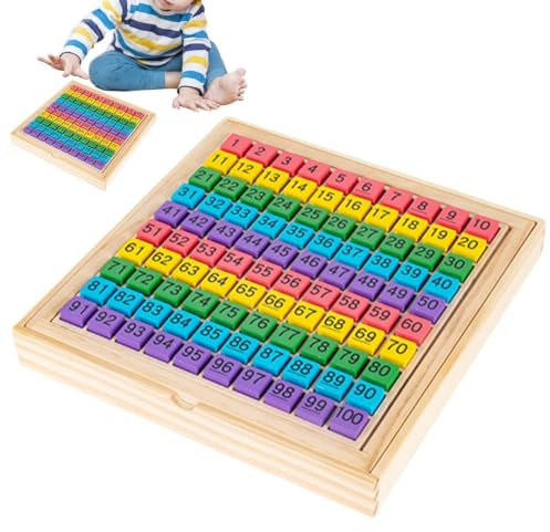 Math Counting Board Math Learning Toys 1-100 Numbers | Preschool Learning Chart Counting Games Toy for Kids Kindergarten Age 3+