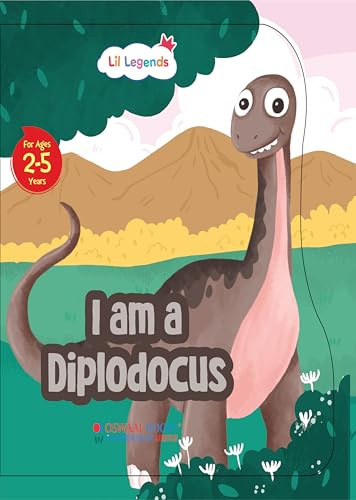 Oswaal Lil Legends Shaped Board Book, I am a Diplodocus
