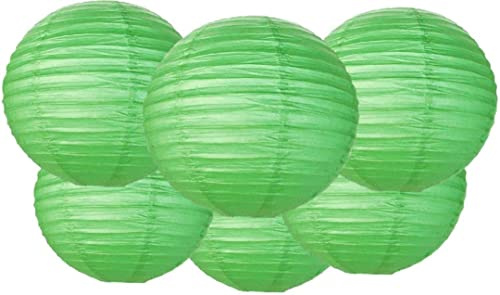 Matissa Pack of 6 Paper Lantern Lampshade Party Birthday Baby Shower Wedding Celebration Decoration (Light Green, 4 (10 cm))