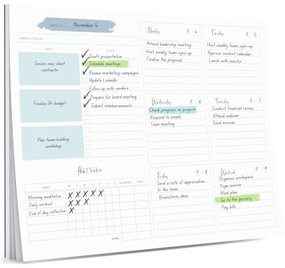 Lamare Weekly Planner Notepad – Premium Undated Weekly To Do List Notepad