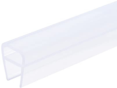 sourcing map Frameless Glass Shower Door Sweep 177.17 for 3/8(10mm) Glass U-Type Seal Strip