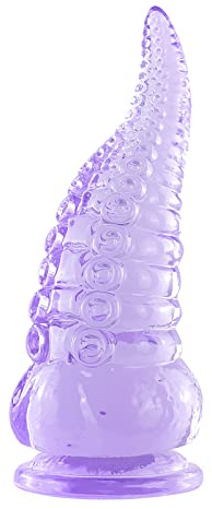 17.5cm Godemiché Tentacule Violet avec Ventouse Puissante,Godemiché Octopus Sex Toy pour Femme et Homme