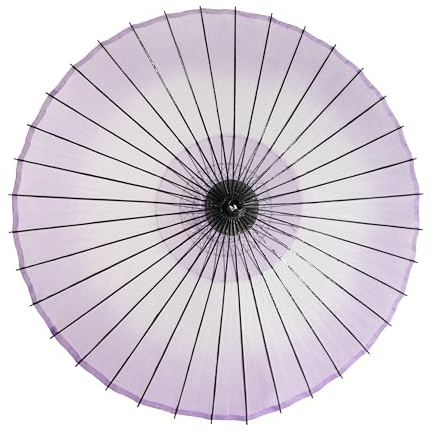 山本竹細工屋 （YAMAMOTOTAKIZAYIKUYA) Silk demitint Dancing props Stage Umbrella handle detachable (Purple demitint)