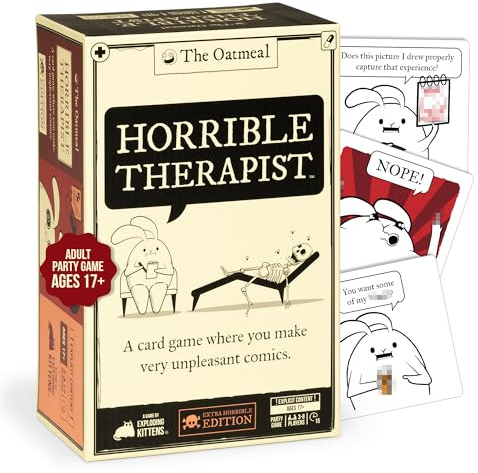 Horrible Therapist: Extra Horrible Edition by Exploding Kittens - A Card Game for 3-8 Players, Ages 17+ - Adult Party Game for Family Night