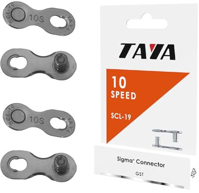 TAYA Eslabones de conector de cadena de bicicleta de 10 velocidades, SCL-19, paquete de 2 juegos (revestimiento antioxidante GST)