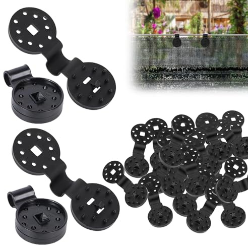 60 Pezzi Clips per Rete Ombreggiante, Clip in Plastica per Tessuto Ombreggiante, Clip per Rete Ombreggiante Schermata per Privacy e Parasole per Giardino, per Rete Antivento, Rete ombreggiante