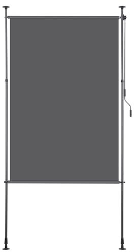 Jaxguom Store vertical extérieur extensible 200 x 270 cm avec manivelle sans perçage Protection visuelle de balcon et protection contre le vent pour jardin et terrasse Anthracite