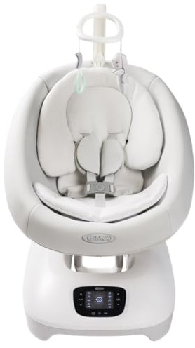 Graco Eluma Sway Soothing Baby Swing, Birth to 9kg (Approx. 6 Months), cry Detection Technology That Senses Your Baby and soothes/Settles, 3-Recline Positions, Rori Fashion