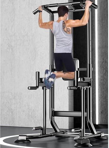 Power Tower Station de traction – Équipement d'entraînement multifonction pour la maison – Entraînement de force complet du corps – Charge maximale de 300 kg – Parfait pour les tractions, les dips et