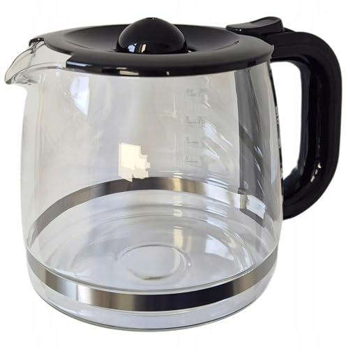 Glaskanna med lock för filterkaffemaskin, kompatibel med AEG KF3300, KF3700, Electrolux EKF3300, EKF3700