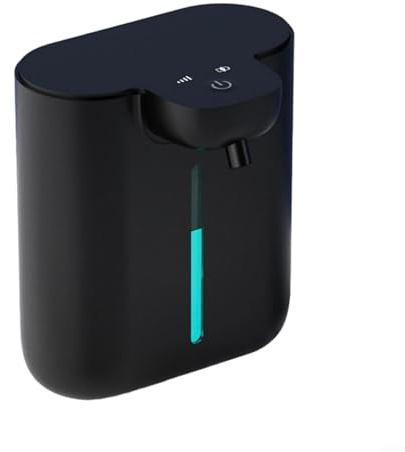 Fauhapyway Dispenser automatico di sapone in schiuma a parete a induzione touchless 500 ml contenitore ABS uscita regolabile (gel nero)