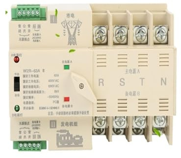 Interruttore di commutazione automatico elettrico compatto a doppia alimentazione con montaggio su guida 4P 32A 40A 50A 63A 100A(63A)