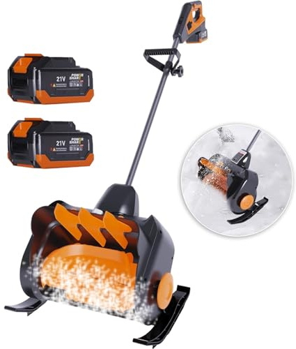 dosiwlatever Spazzaneve Elettrico Senza Fili, Pala Neve elettrica compatta Come Alternativa a spazzaneve e rastrelli da Neve, Larghezza 41 cm, Design Leggero per rimozione Neve Domestica
