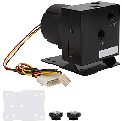 VBESTLIFE Bomba de refrigeración por Agua para computadora, Bomba de Agua para PC integrada DC 12V 1.8A con Soporte para Flujo 1200L/H