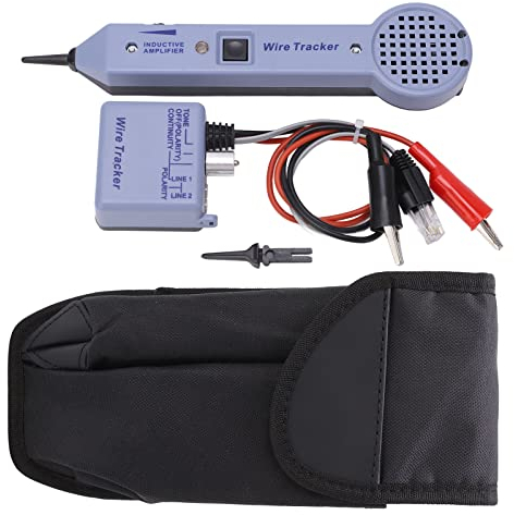 Fafeicy Tone Generator and Probe Kit, Wire Tracer Electrical 30db Gain ABS Adjustable Multi Tone Cable Test Kits for Network Cables Collatio