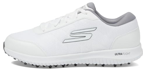 Skechers Damen Max Fairway 4 Spikeless Golfschuh, Weiß/Grau, 38 EU