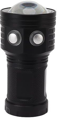 ZJchao Lampe Vidéo de Plongée étanche, Lampe de Poche Sous-marine, Lampe Vidéo de Plongée 10 000 Lm IPX8, étanche, Plongée Professionnelle, 100 M, Lumière de Remplissage Rouge et Bleue,