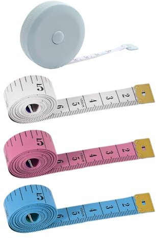 150 cm weiches Lineal, 3 Stück, 1 kleines Maßband zum Messen des Körpers, präzises Maßband mit zwei Skalen, geeignet für Nähen, Handwerk und Haushalt