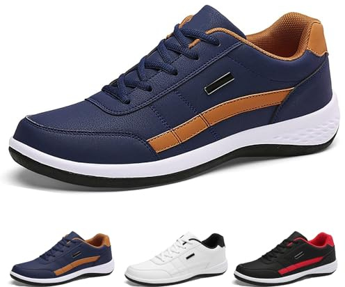 2024 New Comfortable Leather Orthopedic Shoes for Men, Men's Soft Orthopedic Dress Shoes, Men Arch Support Dress Shoes (Blue,42)