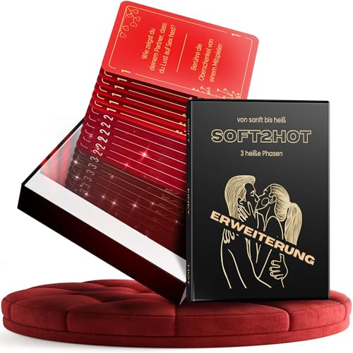 Soft2Hot – Erweiterung | 96 Neue Aufgaben | Sexspiel ab 18+ | Erweiterung zum Original oder als eigenständiges Erotikspiel | Kartenspiel für Paare & Gruppen | Geschenkidee für Erwachsene