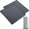 AKOLAFE 2 Pack Sink Protector Mat Silicone Fridge Mats 60x60 cm Fridge Liner Washable Mini Fridge Drip Pan with Raised Edge Grey Refrigerator Mats Non Slip Refrigerator Draining Board Mats