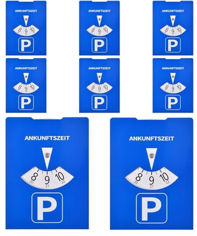 WDFCN 10 Stück Parkscheibe Pappe 11x15cm Blau Parkscheibe Auto Parkuhr Papier Parkuhr Parking Disc Für Kfz Auto Parken Park Scheibe Parkuhr Aus Pappe