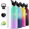 Grsta Thermosflasche, Trinkflasche 1l, BPA-Frei, Trinkflasche mit Strohhalm, 24h Kalt & 12h Warm, Trinkflasche Auslaufsicher, Trinkflasche Erwachsene, Wasserflasche für Camping, Wandern, Fitness