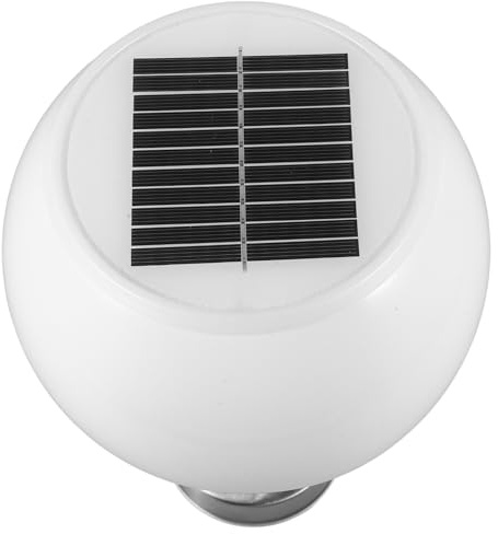 UKCOCO Farola Solar Redonda de Color Claro para Exteriores Alta Luminosidad y Diseño Exquisito, Lámpara LED para Jardín y Patio con Energía Solar Integrada Color Aleatorio
