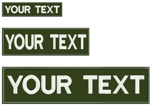 2 Pcs Personalizado Militar Rider Motociclista Bordado Etiqueta de Nombre para Camuflaje Uniforme Chaqueta Sudadera con Capucha Mochilas Chaleco Camisas de Trabajo Ropa (Verde militar)