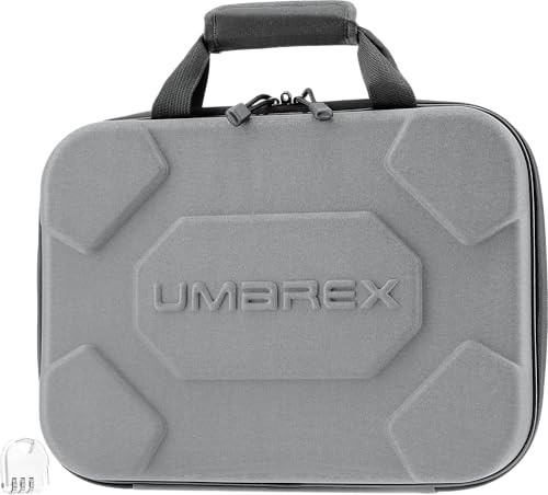 Umarex Eva - Borsa per pistola in schiuma rigida, 35,6 cm, con inserto in schiuma e lucchetto a combinazione, colore: Grigio