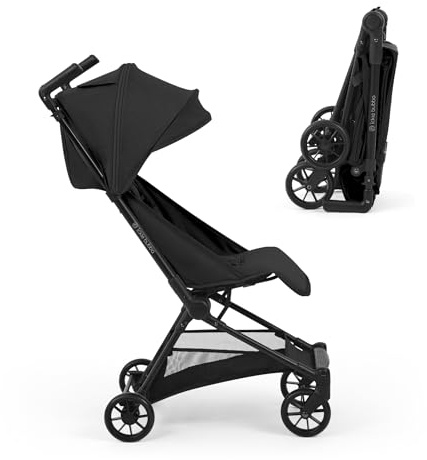 Ickle Bubba Pisces Ultra‑Compact Stroller – Lightweight Travel Pushchair & Compact Stroller, Foldable Pushchair from Birth to 22kg, Cabin‑Size, Travel Buggy with UPF50+ Hood & Ventilation Panel