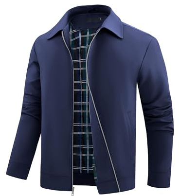 Autsel Mens Lightweight Bomber Jackets Casual Windbreaker Zip Pockets | Sportwear Cargo Outwear Outdoor Travel Coats Men's Fashion Streetwear Jackets