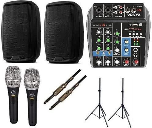 822 PACK - IMPIANTO AUDIO COMPLETO PER DJ PUB DISCOBAR KARAOKE