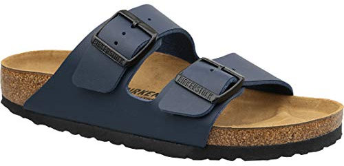 Birkenstock Herren 51753 Pantoletten, blau, 44 EU Schmal